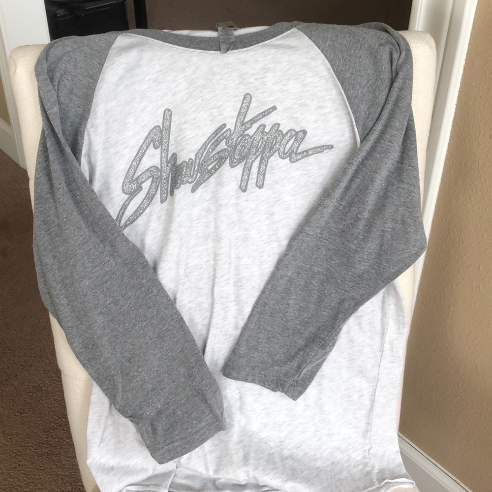 Showstopper dance glitter baseball t shirt